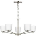 Progress Lighting Adley Collection Five-Light Brushed Nickel