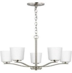 Progress Lighting Adley Collection Five-Light Brushed Nickel